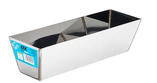 Image of OX Pro Stainless Steel Plasterers Mud Pan - 12 in / 300mm, Blue