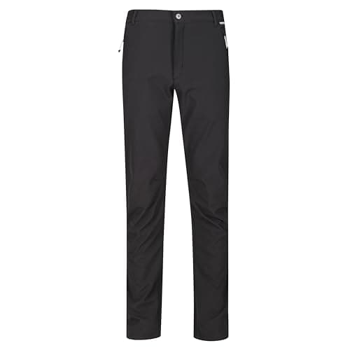 Image of Regatta Men's Geo Softshell Walking Trousers, Waterproof, Windproof, Hardwearing & Multipocketed - Perfect for Outdoors, Hiking, Camping & Trekking Grey