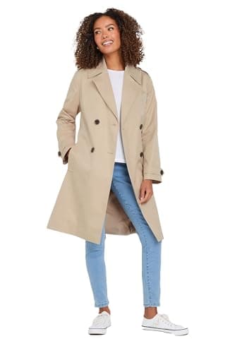 Image of M&Co Stone Trench Coat - Women's