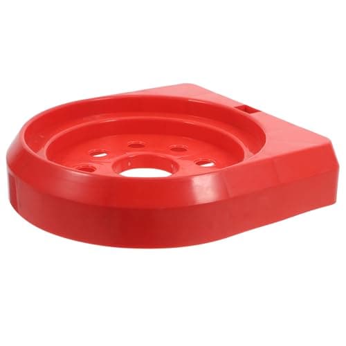 Image of BAZEITFLOW Fire Extinguisher Stand Single Red Plastic Extinguisher Holder Base Rack for 3-8Kg Securely Holding Easy Access Organizer for Industrial Settings and Offices