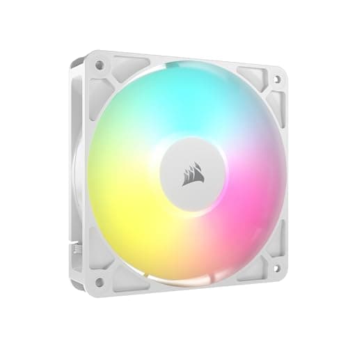 Image of CORSAIR RS120 ARGB 120mm PWM Fan – Daisy-Chain Connection – Low-Noise – Magnetic Dome Bearing – Single Pack – White