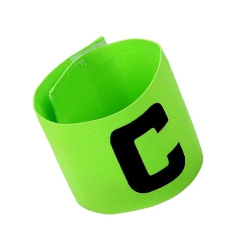Image of TZMFHD Captains Armband, Kids Captain Armband Football, Elastic Sports Arm Band, Adjustable Junior Captains Armband Adult for Soccer, Hockey, Rugby Competition (Fluorescent Green)