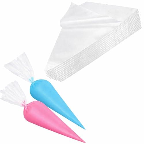 Image of 50PCS Disposable Piping Bags, 12-Inch Clear Plastic Icing Bags,Dispose After Wse with No Washing Required, Crush-Resistant and Tear-Proof, Ideal for Frosting Decorating Cakes and Cookieses