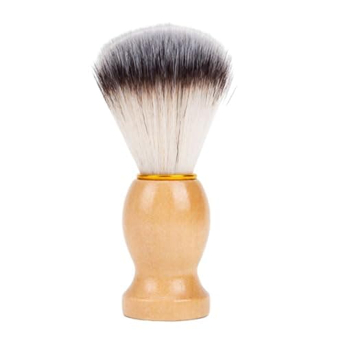 Image of Aiweijia Shaving Brush with Elegant Wooden Handle Hair Shaving Brush Mens Shaving Brush for Hair Salon Tool Wet Shaving Brushes for Men