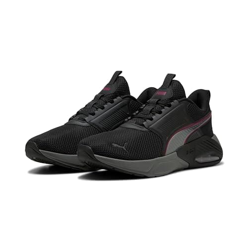 Image of PUMA Unisex X-Cell Nova Fs Road Running Shoe, Puma Black Cool Dark Gray Team Regal Red, 8 UK