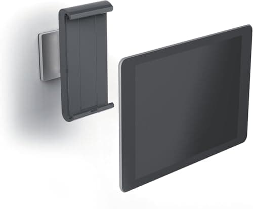 Image of Durable Aluminium Wall Mounted Tablet Holder - Anti Theft Lockable & Rotatable 360° - Universal Mount for 7-13" iPad, Samsung, Surface & More - Security Bracket