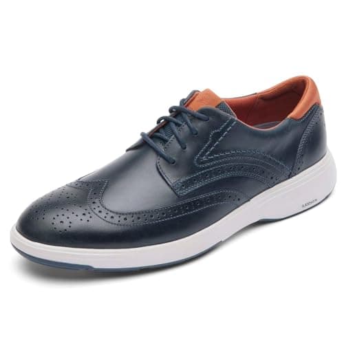 Image of Rockport Men's Noah Wingtip Sneakers, New Dress Blues, 7 Wide