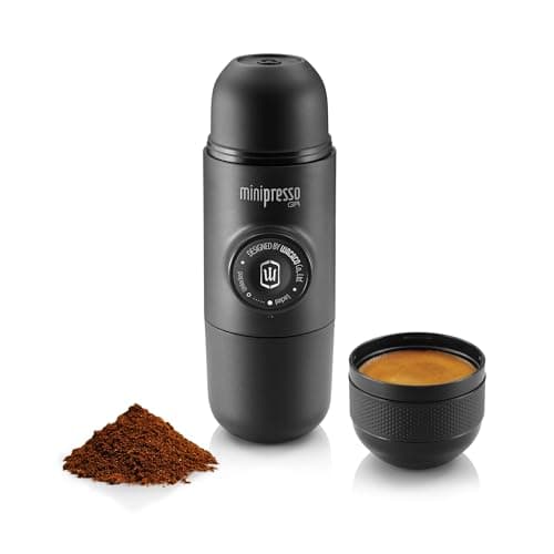 Image of WACACO Minipresso GR, Portable Espresso Machine, Compatible Ground Coffee, Small Travel Coffee Maker, Manually Operated from Piston Action