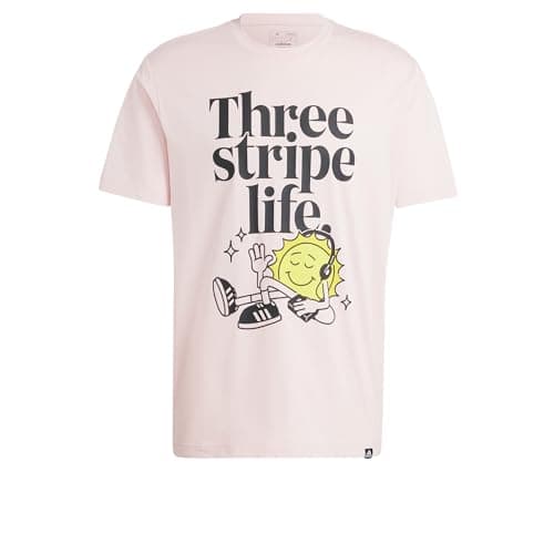 Image of adidas Men's Positivity Graphic TEE, Sandy Pink F24, S
