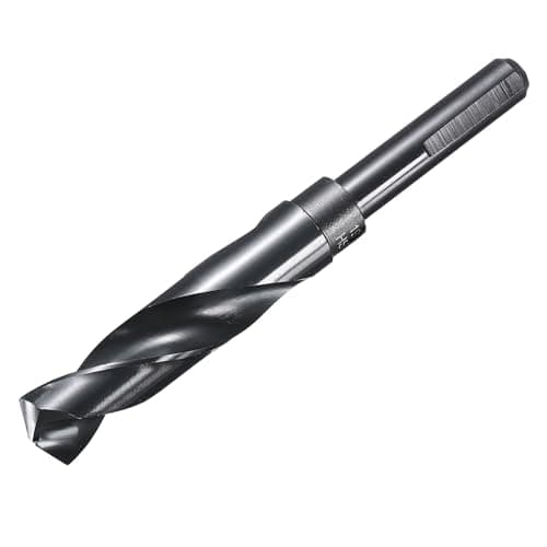Image of sourcing map 19.5mm Drill Bit 1/2" Reduced Shank 3-flat M2 High-Speed Steel Twist Nitriding Black 135° Drill for Hard Metal Stainless Steel