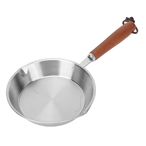 Image of Stainless Steel Frying Pan, Mini Non Stick Fry Egg Pan, Compatible with Induction Stoves, Gas Stoves, Skillet with Ergonomic Handle for Household & Restaurant (12CM)