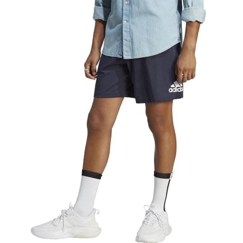 Image of adidas Men's Essentials Logo Shorts, Legend Ink/White, XL