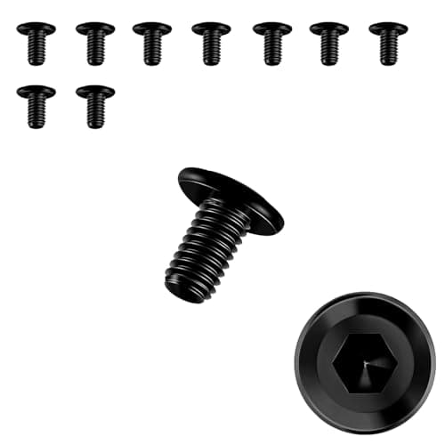 Image of 10 PCS Bolt M4×10,Stainless Steel Bolts,Flat Head Hex Socket Cap Screws Bolts,Allen Socket Bolts Screws,Furniture Screws,M4x10mm,Black(M4×10)