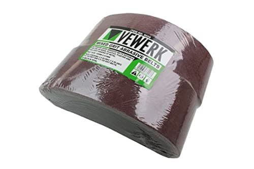 Image of VEWERK 20 Mixed Grit Sanding Belts 610mm x 100mm 60 80 100 120 Grit 9028