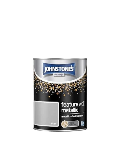 Image of Johnstone's Feature Wall Metallics Paint - Silver 1.25L
