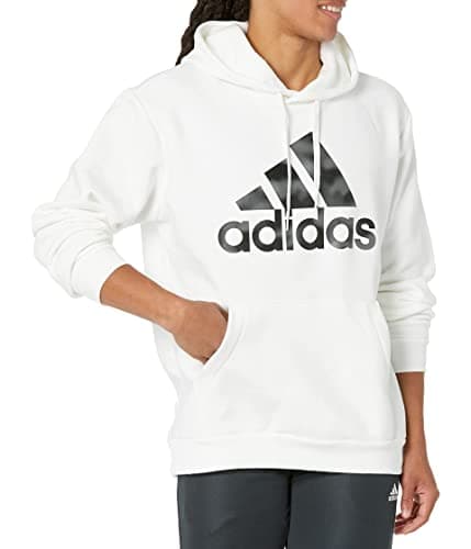 Image of adidas Men's Essentials Camouflage Printed French Terry Hoodie Hooded Sweatshirt, White, XL