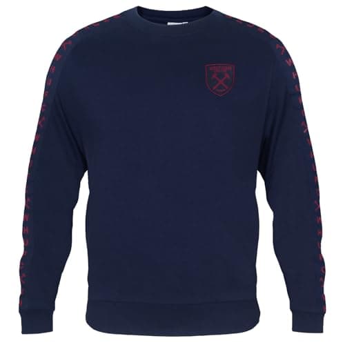 Image of West Ham United Men’s Sweatshirt Taped Official Football Gift Navy XXL