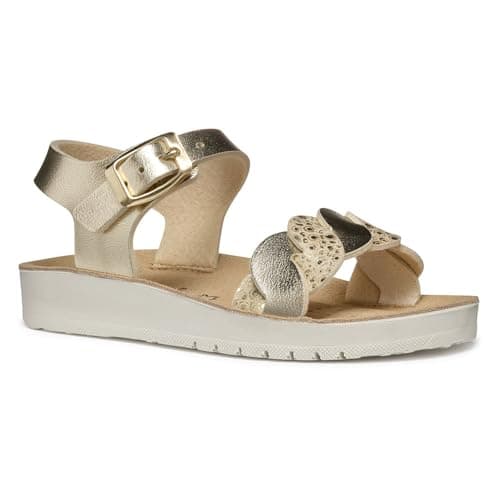 Image of Geox Girls J Costarei Gi Sandal, Platinum, 9 UK Child