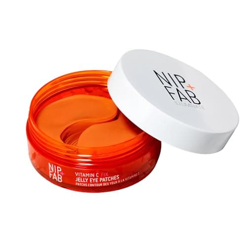 Image of Nip + Fab Vitamin C Fix Jelly Eye Patches – 60 Individual Eye Pads with Vitamin C, Niacinamide and Caffeine to Brighten Dark Circles & De-puff Tired Eyes, Vegan