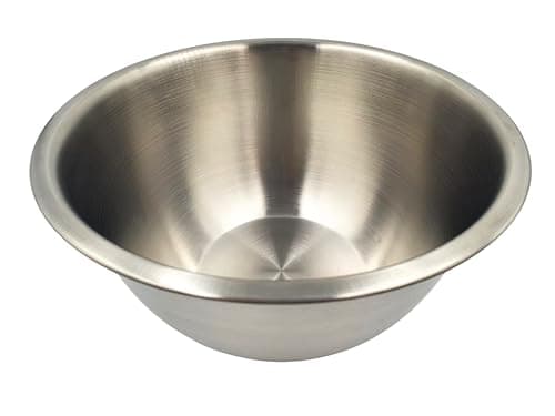 Image of Fackelmann Mixing Bowl 26cm, Stainless Steel, Extra Deep, Food Safe, Baking Cooking Preparing, Large Dish, Fridge & Freezer Safe, Durable & Lightweight, Versatile, Rimmed Nesting Bowls, 3600ml