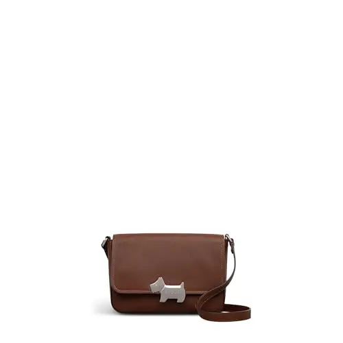 Image of RADLEY London Percy Grove Women's Leather Medium Flapover Cross Body, Cherrywood