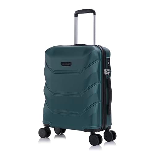Image of Rocklands® Cabin Suitcase 55x40x20cm Hard Shell TSA Lock, 4 Spinner Wheels, Lightweight Hand Luggage Small Travel Bag, Approved for 100+ Airlines Including Ryanair, EasyJet (Green, Cabin (20 Inch))