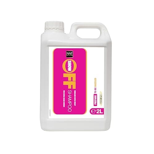 Image of NAF Show Off Shampoo 2L – Deep-Cleaning, Shine-Enhancing Horse Shampoo – Brightens All Coat Colours – pH Balanced & Gentle for Frequent Use – Ideal for Show Preparation