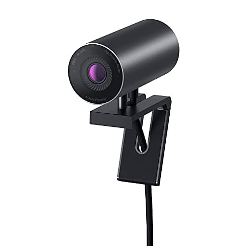 Image of Dell UltraSharp HDR 4K Webcam with Privacy Cover, HD USB Computer Camera with 4K Sony STARVIS CMOS Sensor, IR Sensor, Proximity Sensor, Black - Annodized Aluminium - for Windows