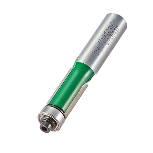 Image of Trend CraftPro Bearing Guided Trimmer Router Cutter, 1/2 Inch Shank, 12.7mm Cut Diameter, 25.4mm Cut Length, Tungsten Carbide Tipped, C116X1/2TC