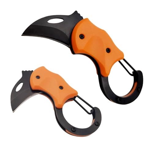 Image of XUDIY Small Pocket Knife for Men, Cool Folding Knife Box Cutter with 1.34inch Sharp Blade, Non-Locking Mini EDC Knives for Everyday Carry, Great Gadgets for Men & Woman(Orange)