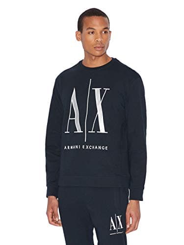 Image of Armani Exchange Men's Icon Project Sweatshirt, Blue (Navy 1510), Medium