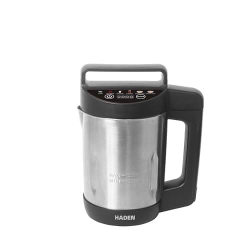 Image of Haden 1.2L Soup Maker with Digital Control Panel, Stainless Steel, Smooth or Chunky Modes, 4 Presets Including Smoothie and Compote