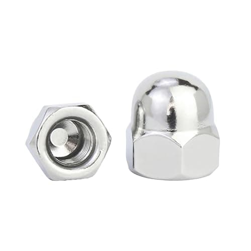 Image of QANCEN 10 Pcs M5 Dome Cap Nuts, Acorn Thread Hex Caps, 304 Stainless Steel DIN 1587 Hex Lock Nuts for Screws,Furniture,Fastening Bolts