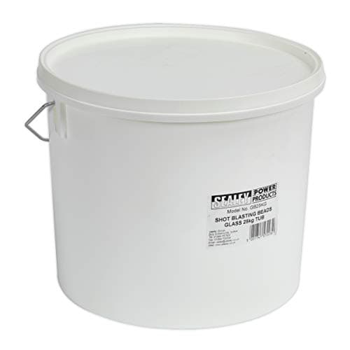 Image of Sealey Gb25Kg Shot Blasting Beads Glass 25Kg Plastic Tub