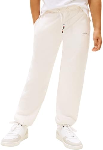 Image of Tommy Hilfiger Kids Gender Inclusive MINI Corp Sweatpants KS0KS00662 White (Ancient White) 3 Years