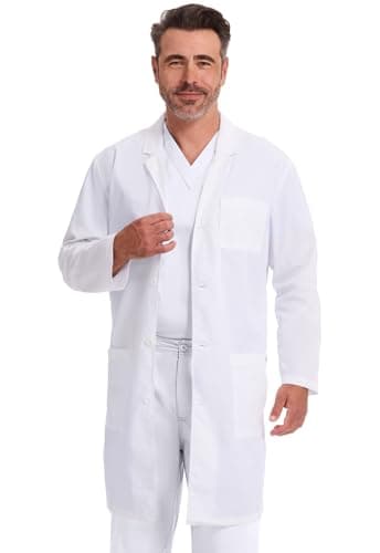 Image of Dickies Everyday Unisex 40 Inch Lab Coat - White - 5X-Large