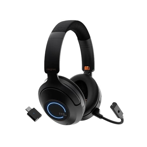 Image of Creative Zen Hybrid Pro (Classic) Wireless Circumaural Headphones with Bluetooth Audio, BT-L3 Bluetooth Audio Transmitter and Boom Microphone, Up to 100 Hours, Active Hybrid Noise Cancellation