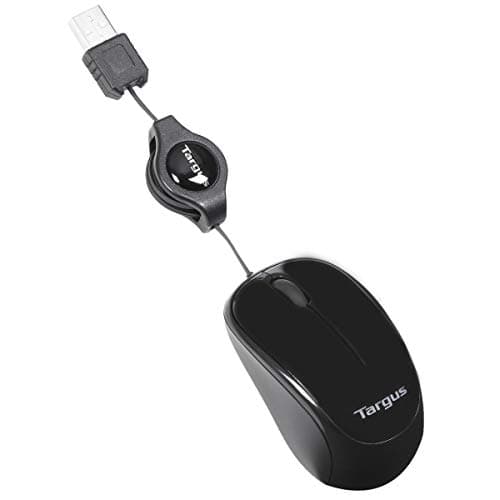 Image of Targus Compact Blue Compact and Portable Trace Mouse with adjustable cord, Black (AMU75EU)