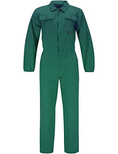 Image of BWOLF ANAX 100% Cotton Boiler Suit Overalls Men Work Utility & Safety Coveralls with Multifunctional Pockets and Zipper Green L