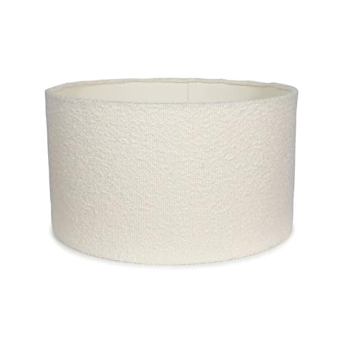 Image of MiniSun | Modern Cream Boucle Drum Light Shade | Lamp Shades, Home Décor & Improvement Essential | 35cm Shade Width