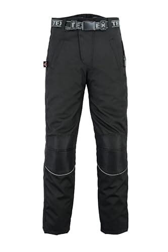 Image of Texpeed Mens Motorcycle Waterproof Overtrousers Motorbike Moped Scooter Rain Biker Pants With Black CE Armour (EN 1621-1) 34W / 34L