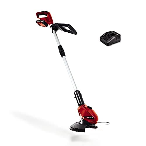 Image of Einhell Cordless Strimmer with Battery and Charger 18V Power X-Change, 24cm Cutting Width, Lightweight Grass Trimmer and Lawn Edger, Includes 20 x Blades GE-CT 18 Li Garden Strimmer