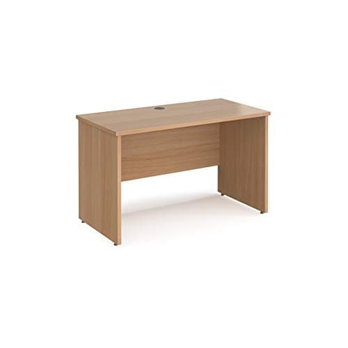 Image of Mr Office Maestro 25 straight desk 600mm deep - panel end leg, Beech, 1200