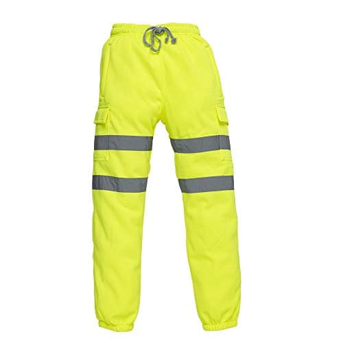 Image of Yoko Adults Unisex Hi Vis Jogging Pants (M) (Hi-Vis Yellow)