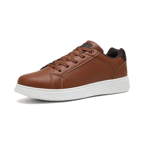 Image of ANALEAF Men's Casual Trainers Sneakers Dress Shoes Comfortable Walking Shoes Brown