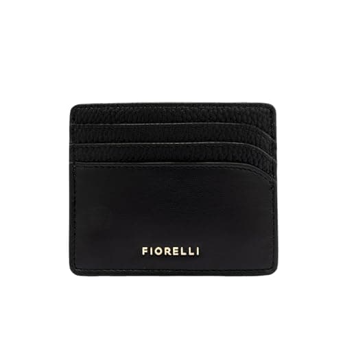 Image of Fiorelli Women's Marnie Card Holder with Gift Box, 6 Card Slots, Faux Leather, Black