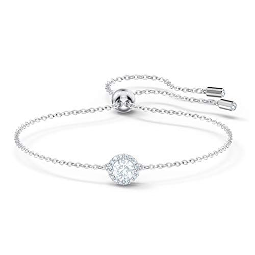 Image of Swarovski Women's Angelic Bracelet, Brilliant White Crystals with Rhodium Plating and Adjustable Closure, part of the Swarovski Angelic Collection