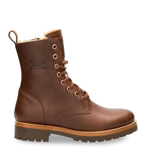 Image of Panama Jack Women's Frisia B10 Brown Waterproof Leather Combat Boots