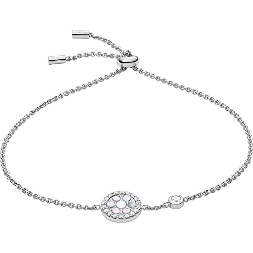Image of Fossil Bracelet for Women Sterling Silver, Max. Inner Length: 216mm Silver Sterling Silver Bracelet, JFS00519040