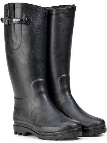 Image of Aigle Women's Aiglentine Fur Boots, Noir New, 5 UK
